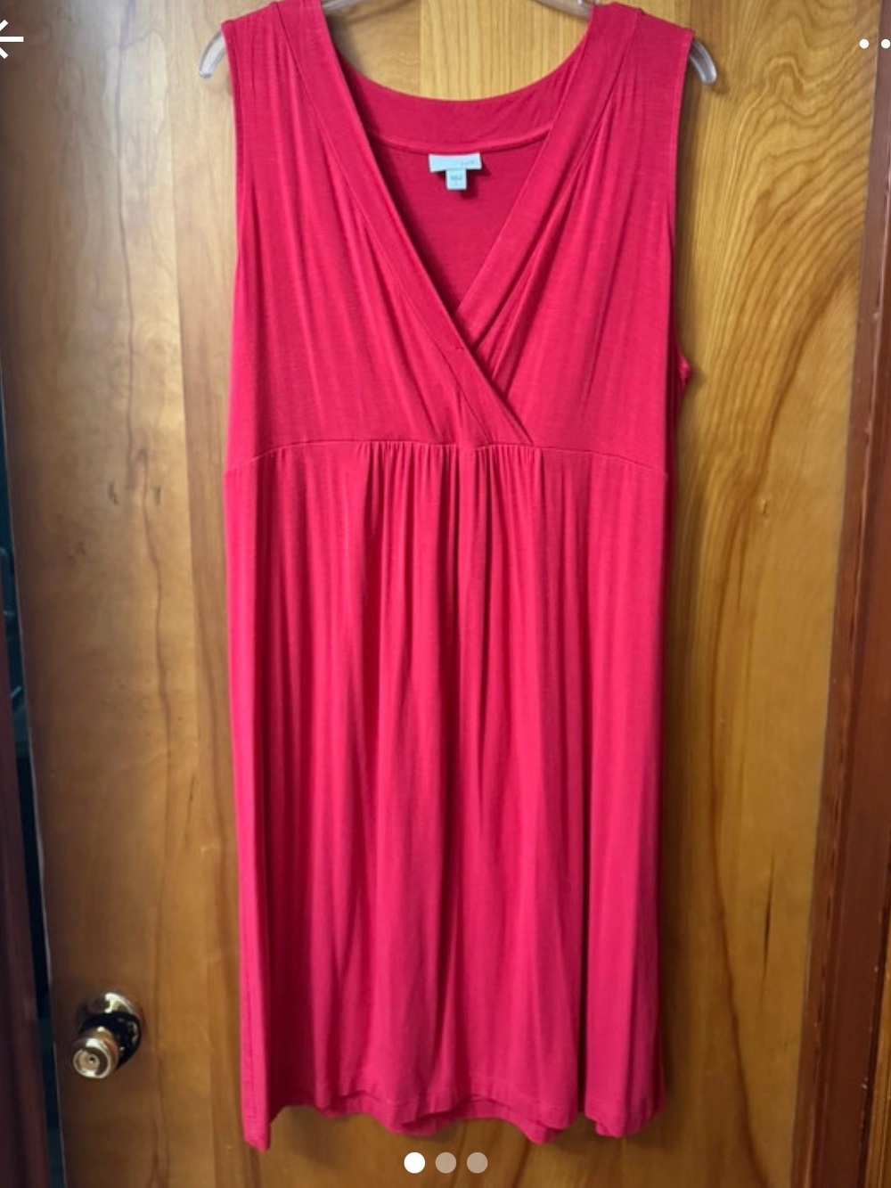 J. Jill Sleeveless Wrap-Style Red Dress